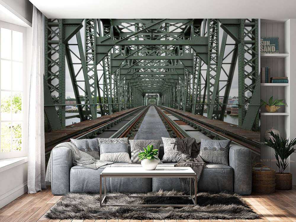 Monumentale Eisenbahnbrücke De Hef in Rotterdam  